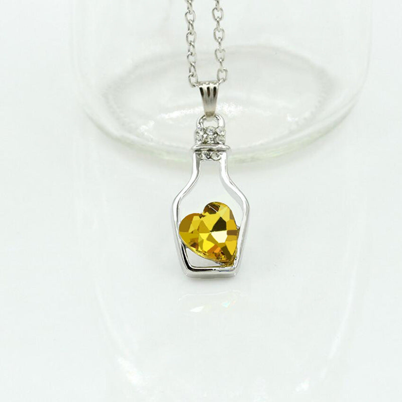Wholesale New Love Crystal Bottle Drifting Bottle Clavicle Chain Fashion Accessory